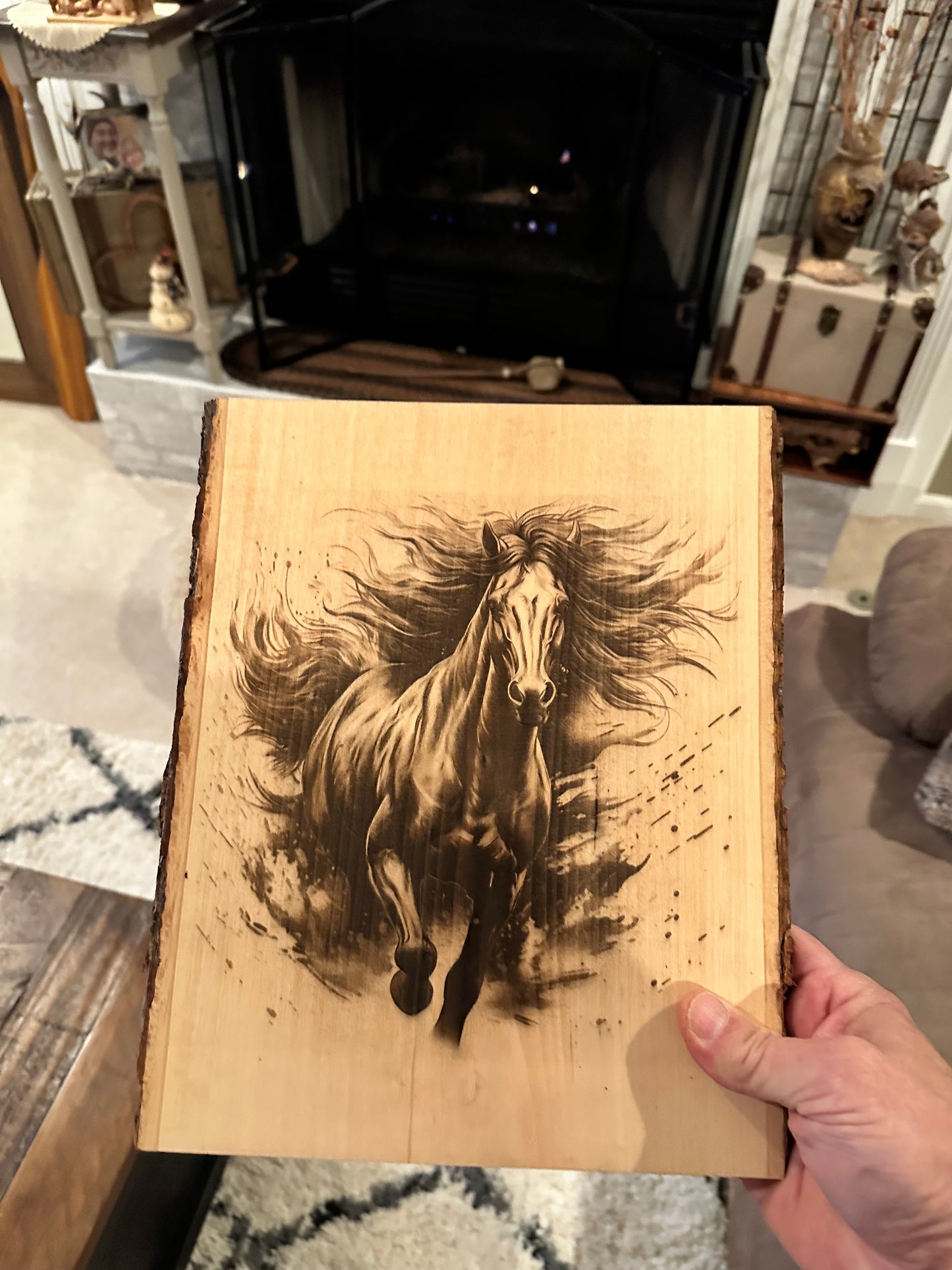 Running Horse Engraving