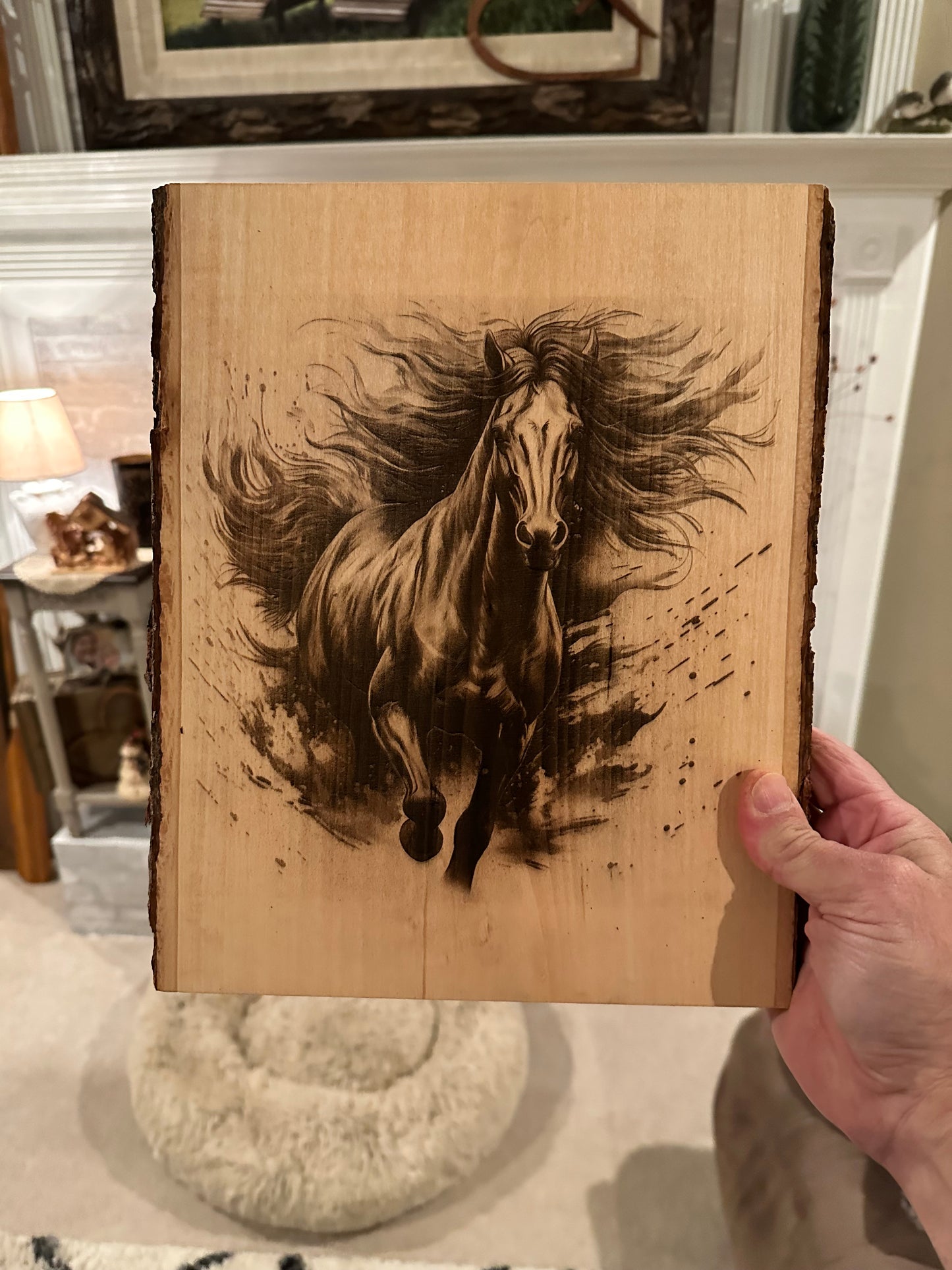 Running Horse Engraving