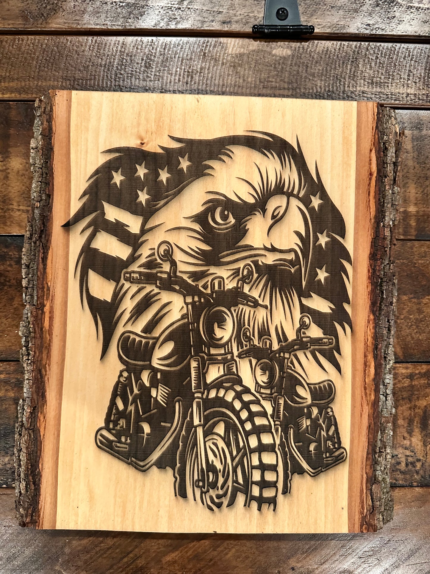 American Eagle/ biker engraving