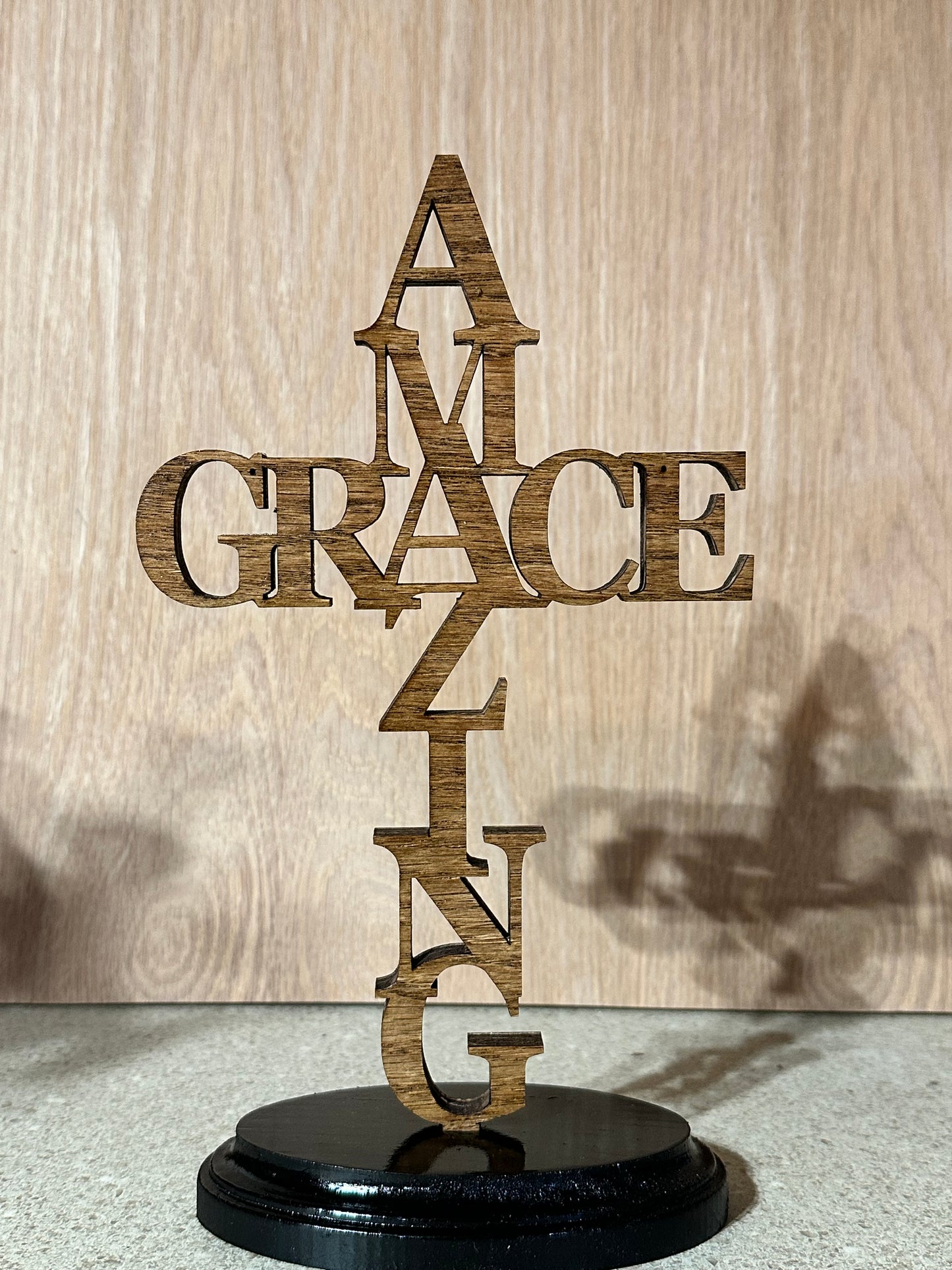 Oak Amazing Grace Cross