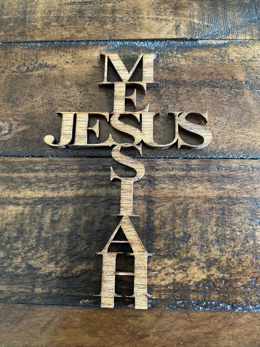 Wooden Jesus Messiah Cross