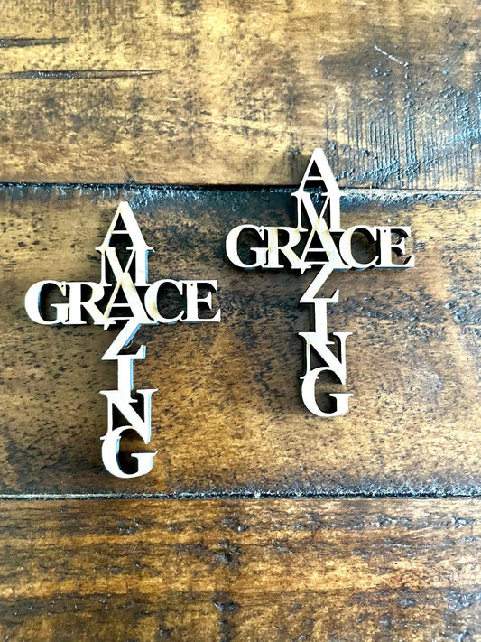 Wood Amazing Grace Cross